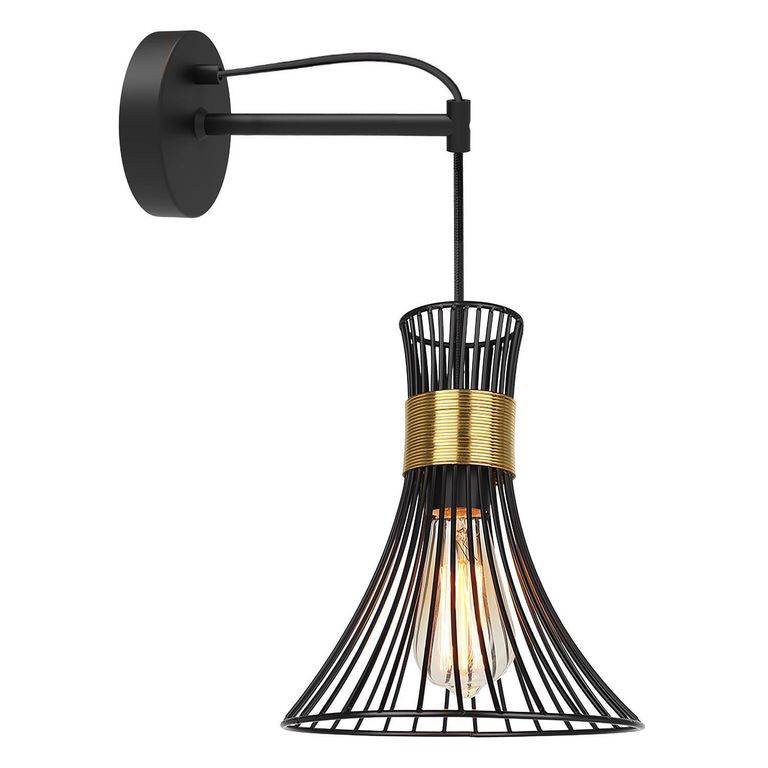 Braquete de Pared Exterior Negro 1L