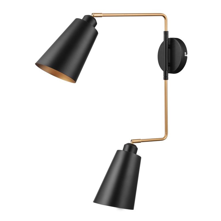 Braquete de Pared Exterior Duo Light 2L E27 Negro
