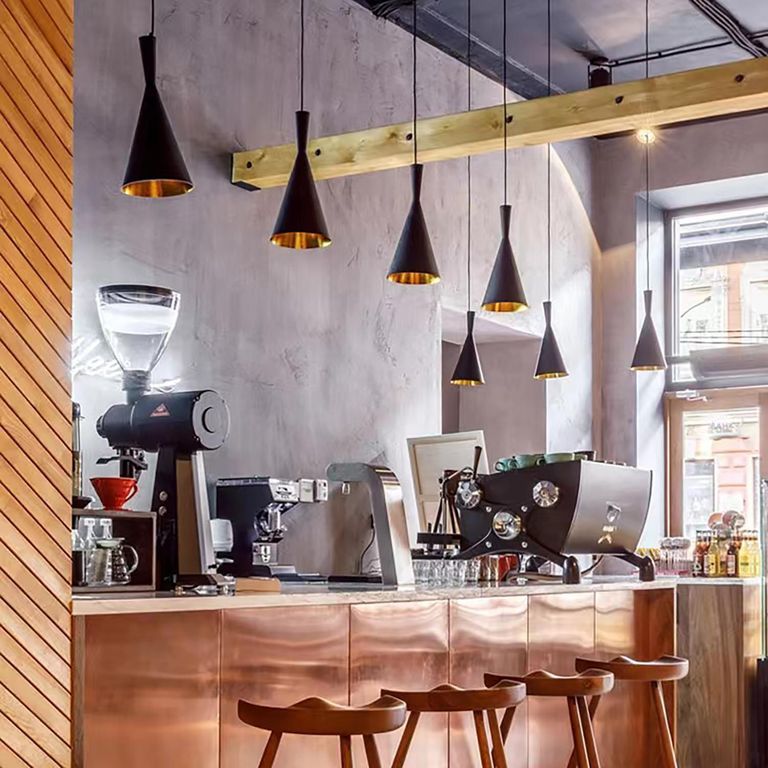 Lámpara Colgante de Techo 1 Luz Tiru Negra