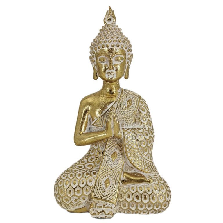 Figura Decorativa Budha Meditando 19.5cm Dorado