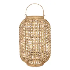 JUST HOME COLLECTION - Portavela Rattan Fibra/Metal 49cm