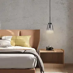 JUST HOME COLLECTION - Lámpara Colgante Tunic Gris E27 1L