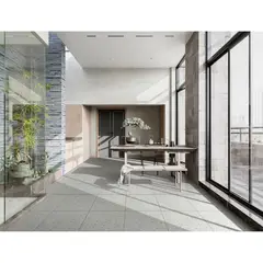 HOLZTEK - Gres Porcelanico Blanco Negro Rustico 60x60cm 1.44m2