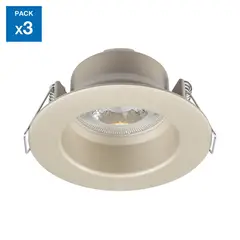 DAIRU - Pack x3 Spot LED Empotrado Circular 5W Luz Fría