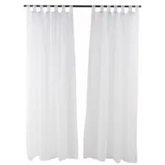 JUST HOME COLLECTION - Velo Bordado 2 Paños Blanco 140x230cm