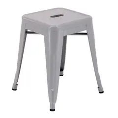 JUST HOME COLLECTION - Banco Bar Tolix Plateado