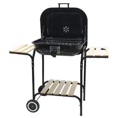 MR BEEF - Parrilla a Carbón 62x104cm Negro Acero