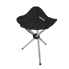 KLIMBER - Silla Plegable Negra para Camping 3 Patas
