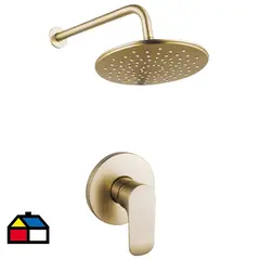 SENSI DACQUA - Monomando de Ducha con Plato Dorado