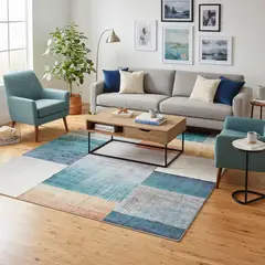 JUST HOME COLLECTION - Alfombra Rectangular Zoe Cuadros 160x235cm