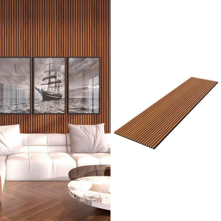 Wall Panel Acústic Beige 240x60cm 1.44m2 - Venta por Unidad