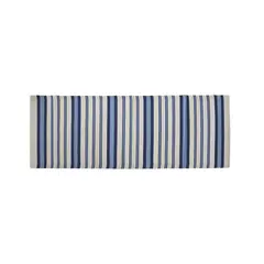 JUST HOME COLLECTION - Alfombra de Terraza Moderno Azul/Blanco 230x80cm