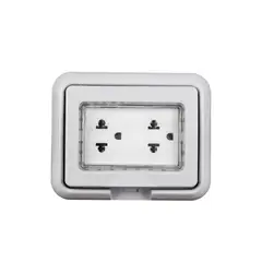 HALUX - Placa Empotrable Hidrobox + Toma Doble