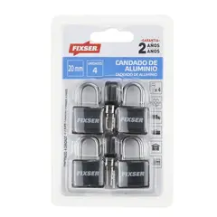 FIXSER - Set de Candado de Aluminio 4 Piezas