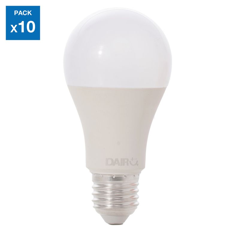 Pack 10 Focos LED Luz Cálida A60 9W E27
