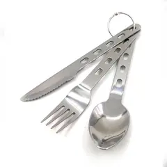 KLIMBER - Set Cubiertos de Camping 3 Unidades