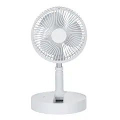 RECCO - Ventilador Sobremesa Batería Recargable USB Blanco