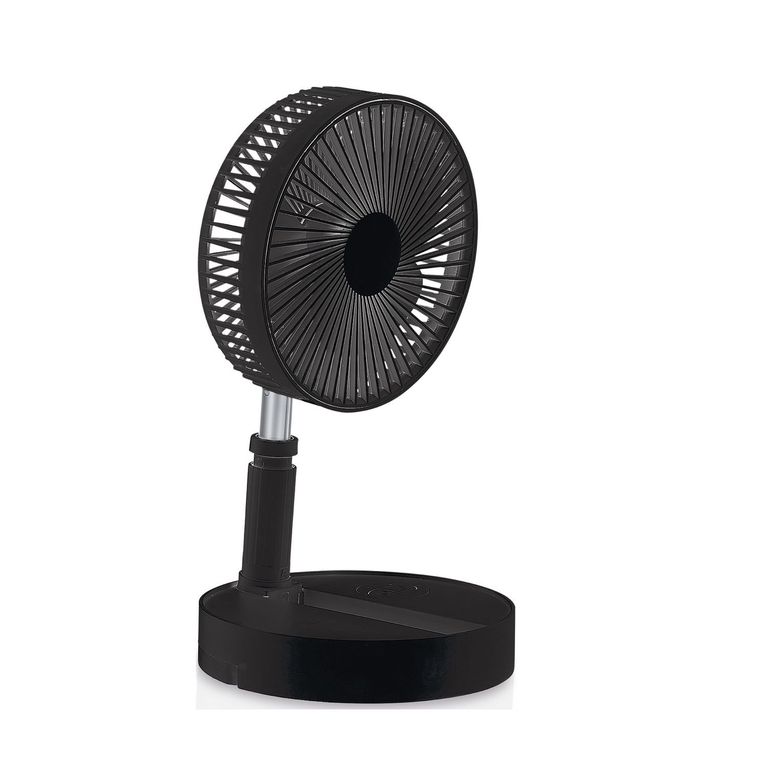 Ventilado De Mesa USB Recargable 2 Velocidades Negro