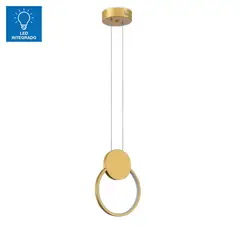 JUST HOME COLLECTION - Lámpara Colgante de Techo Ruba Dorada