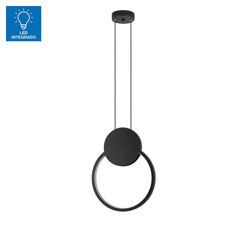Lámpara Colgante de Techo LED Ruba Negra