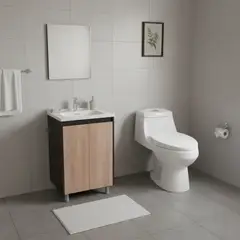 SENSI DACQUA - Combo Muebles Espejo Cairo + Inodoro One Piece Vinciny Blanco