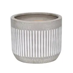 JUST HOME COLLECTION - Maceta Victoria Cerámica Gris M