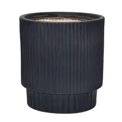 JUST HOME COLLECTION - Maceta Victoria de Cerámica Negro