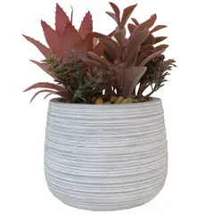 JUST HOME COLLECTION - Florero 21cm+ Planta Artificial