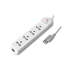 HALUX - Extensión eléctrica Universal 4T 3.0M Blanco