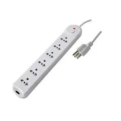 HALUX - Extensión eléctrica Universal 6T 1.5M Blanco