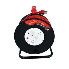 HALUX - Extensión eléctrica Carrete 3T/Usb/Usb-C