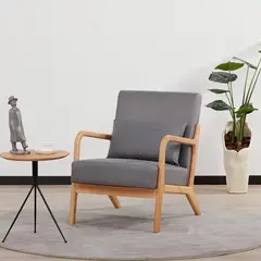 JUST HOME COLLECTION - Poltrona Bodo Gris/Madera