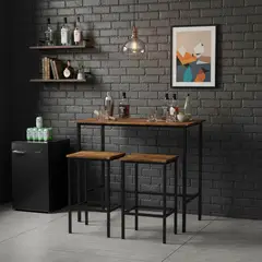 JUST HOME COLLECTION - Juego de Comedor Bar 2 Sillas Fair