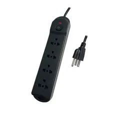 HALUX - Extensión eléctrica Universal 4T 1.5M Negro
