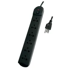 HALUX - Extensión eléctrica Universal 6T 1.5M Negro