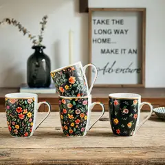 JUST HOME COLLECTION - Tazon/Mug Flores Surtido 340ml