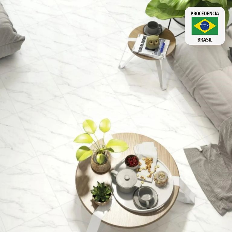 Cerámica Blanco 45x45 Marmoladas Satín 2 m2