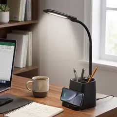 JUST HOME COLLECTION - Lámpara de Escritorio LED Negro