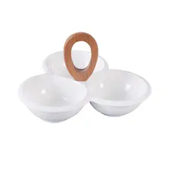 JUST HOME COLLECTION - Fuente Trébol Porcelana Bambú