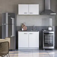 DITALIA - Mueble Base 2 Puertas 100cm Blanco