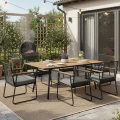 JUST HOME COLLECTION - Juego de Comedor Granada para 6 Personas