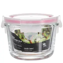 JUST HOME COLLECTION - Contenedor Redondo de Vidrio 150 ml