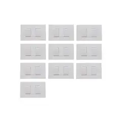 HALUX - Pack 10 Interruptor Doble Cygnus