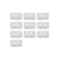 HALUX - Pack 10 Interruptor Doble Phoenix