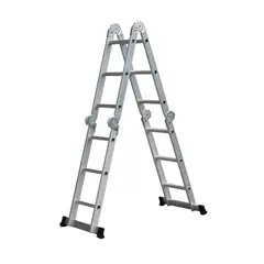 BAUKER - Escalera Articulada de Aluminio 12 pasos