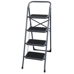 BAUKER - Escalera de tijera de Acero 4 pasos