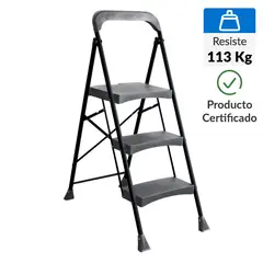 UBERMANN - Escalera de tijera de Acero 3 pasos