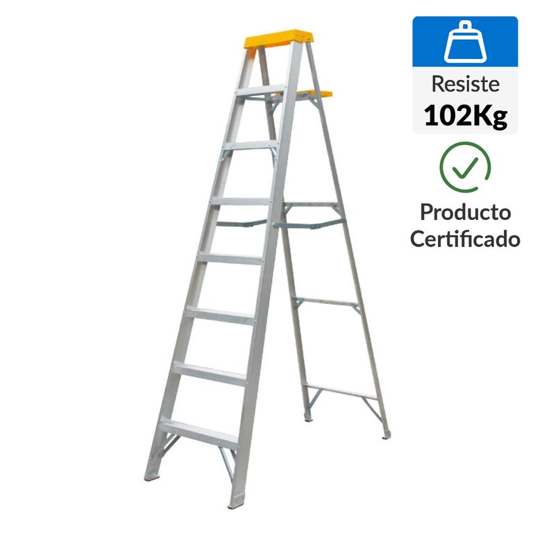 Escalera Tijera de Aluminio 7 Pasos 102Kg