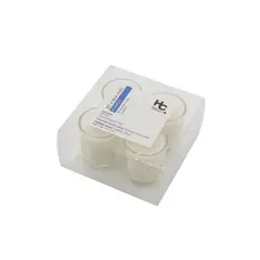 JUST HOME COLLECTION - SB Set 4 Velas en Vaso Blanco