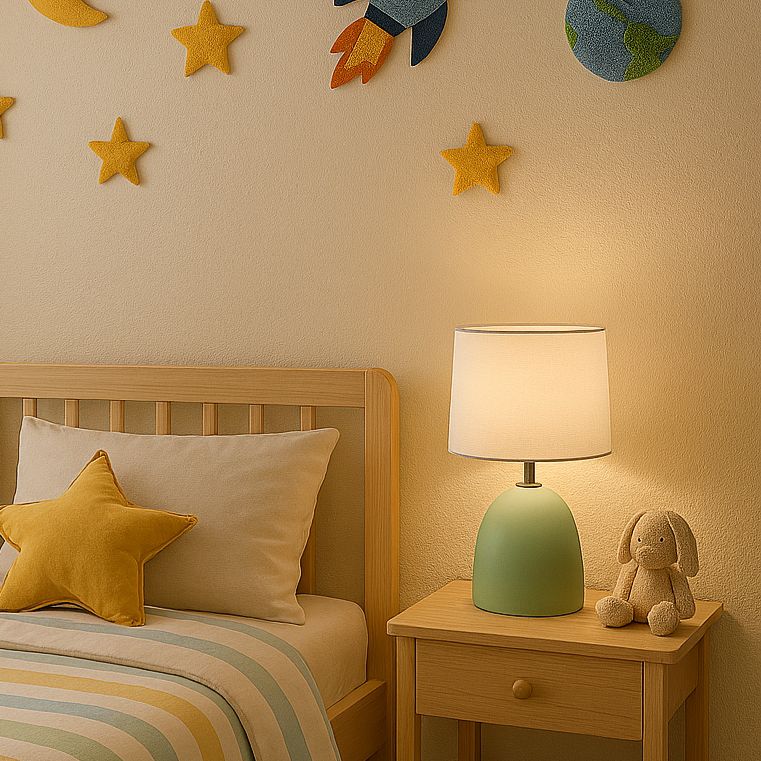 Lámpara de Mesa Cerámica 1 Luz E27 Verde